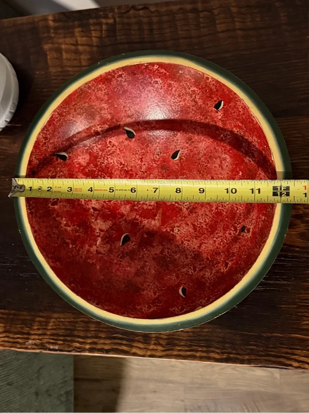 Decorative Watermelon Wooden Bowl Vintage